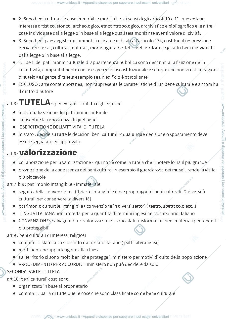 Anteprima pagina 3 — Legislazione dei beni culturali 