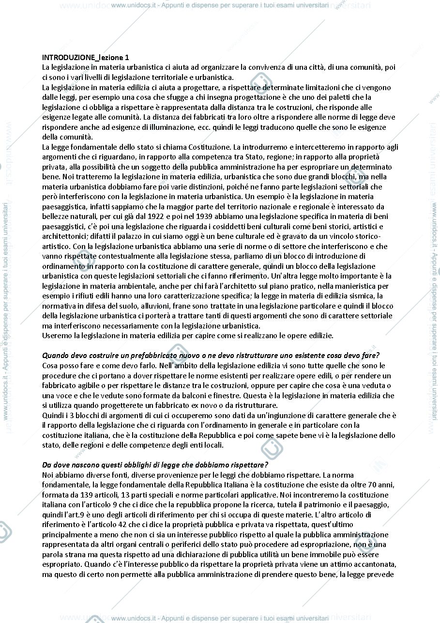 Anteprima pagina 1 — legislazione urbanistica
