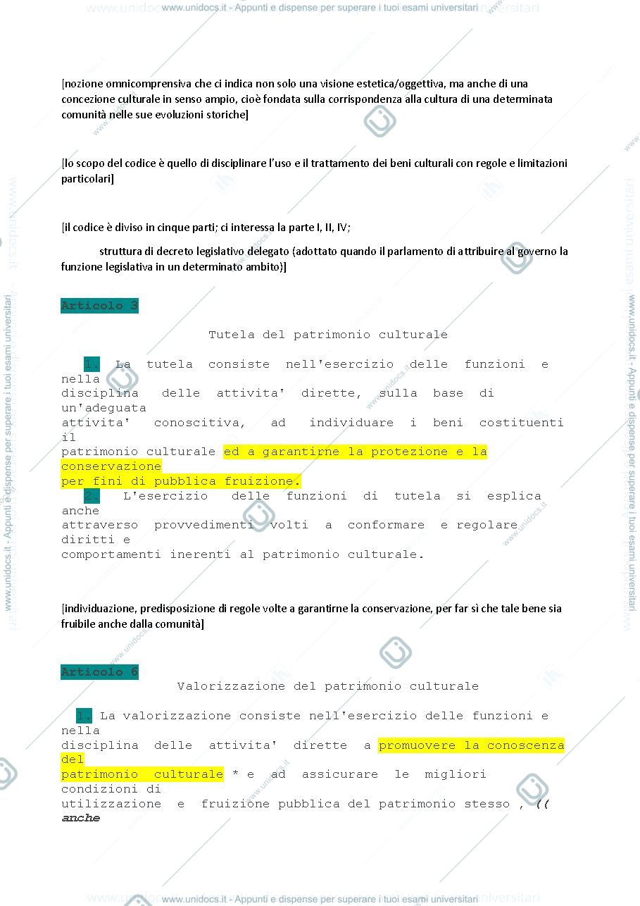 Anteprima pagina 2 —  legislazione dei beni culturali 