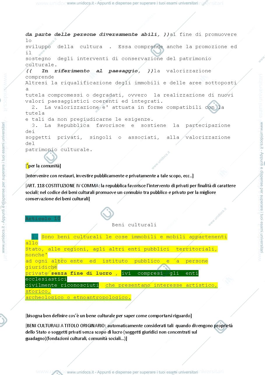 Anteprima pagina 3 —  legislazione dei beni culturali 