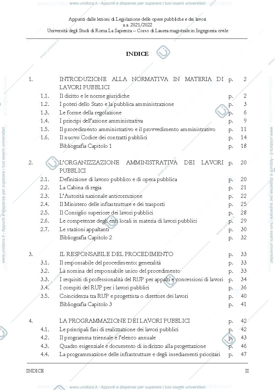 Anteprima pagina 2 — Appunti Legislazione delle opere pubbliche e dei lavori