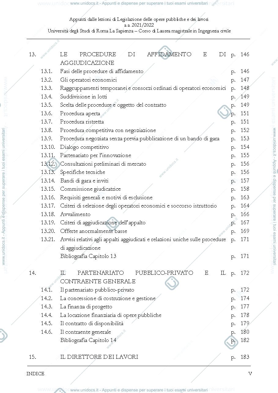 Anteprima pagina 5 — Appunti Legislazione delle opere pubbliche e dei lavori
