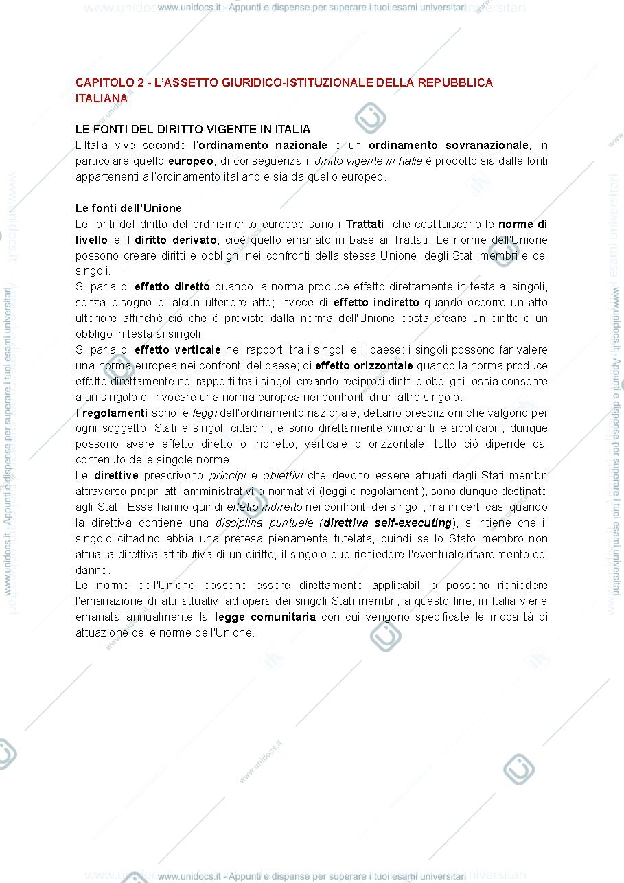 Anteprima pagina 2 — Riassunti "Diritto per il governo del territorio"