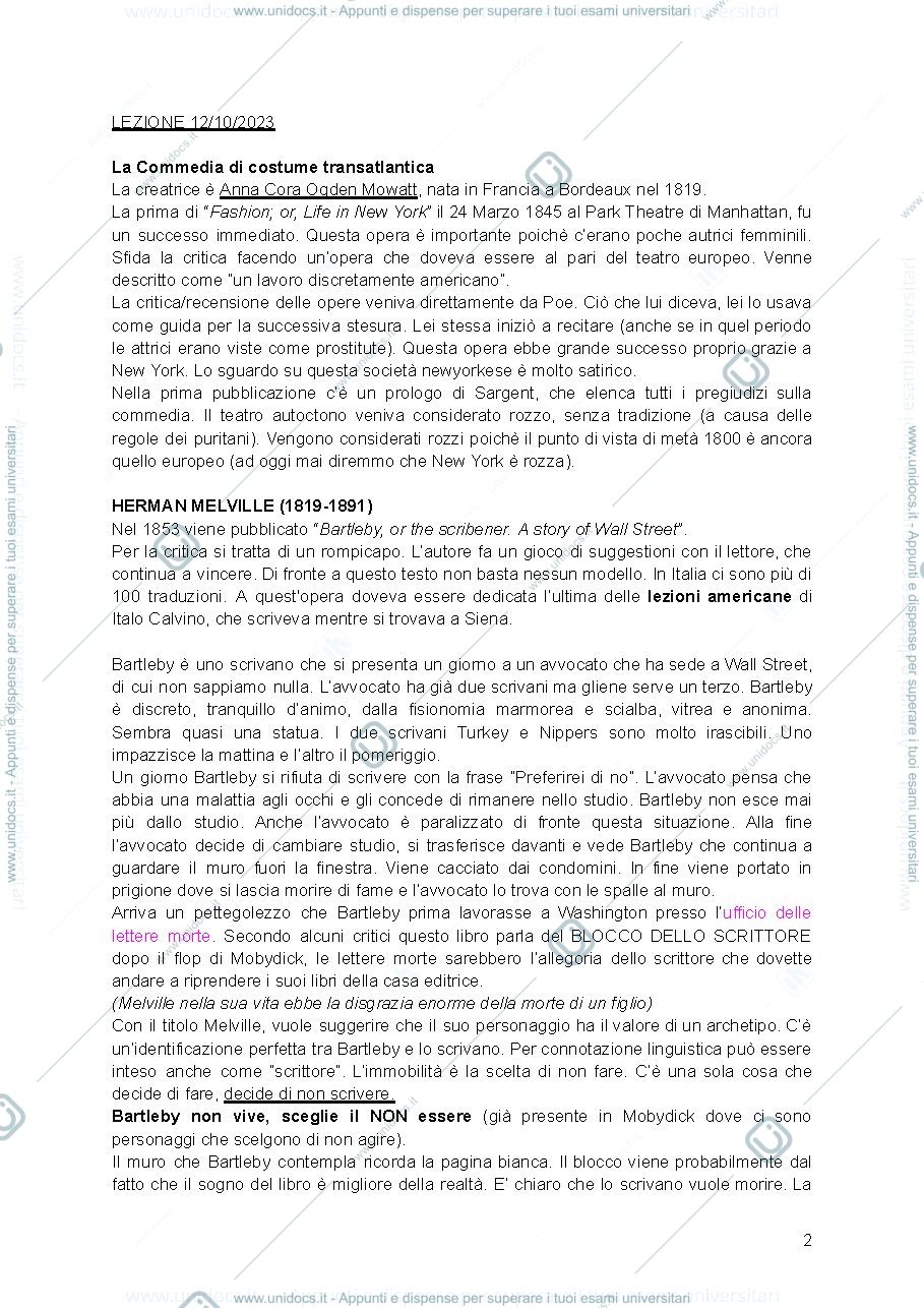 Anteprima pagina 2 — Appunti sugli autori americani legati a New York