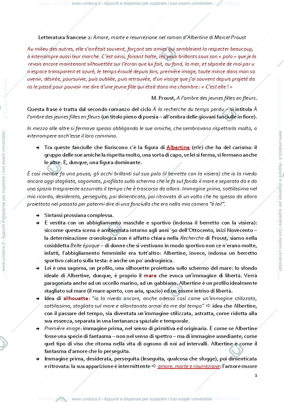 Anteprima pagina 1 — Proust e À la recherche du temps perdu