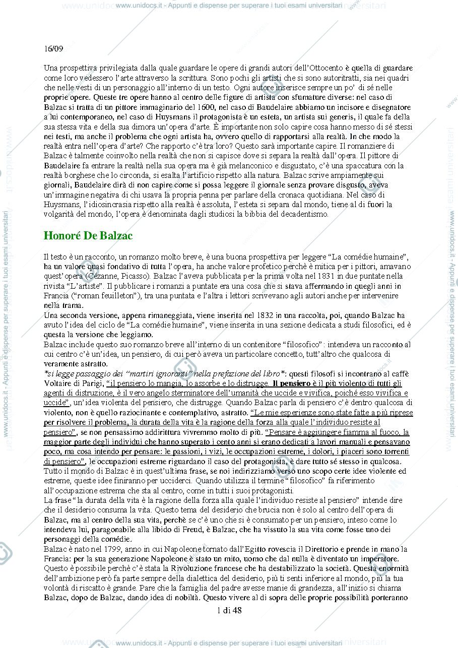 Anteprima pagina 1 — Letteratura francese 2 anno 2019/2020