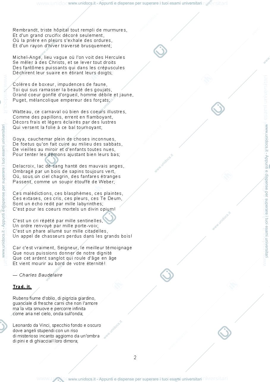 Anteprima pagina 2 — Letteratura francese contemporanea - prof. Riva