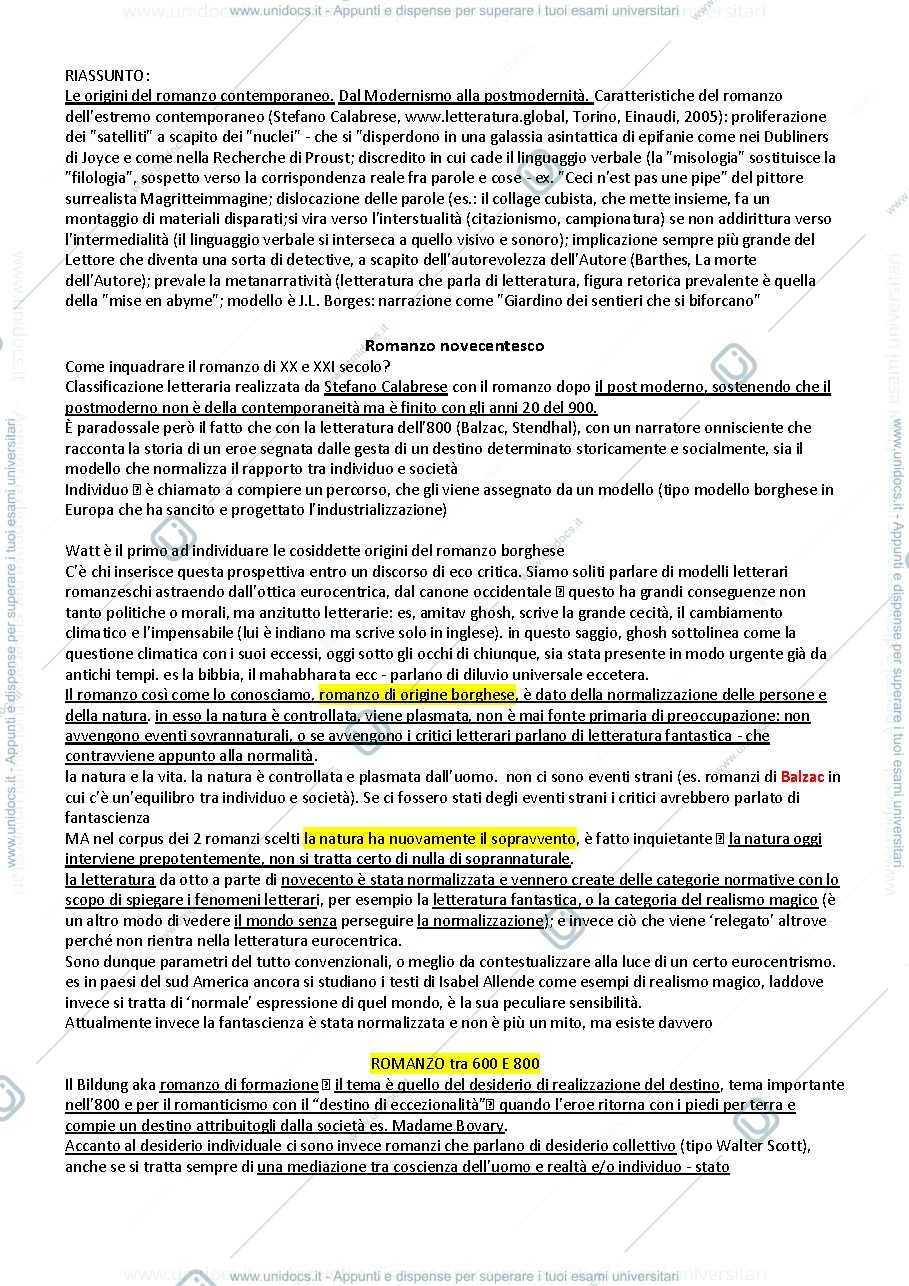 Anteprima pagina 3 — Letteratura francese contemporanea anno 2019/2020