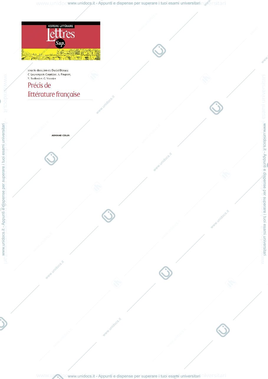 Anteprima pagina 1 — Letteratura francese précis 