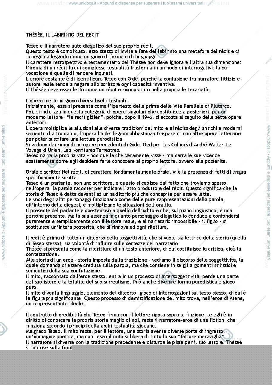 Anteprima pagina 1 — THÉSÉE, IL LABIRINTO DEL RÉCIT 