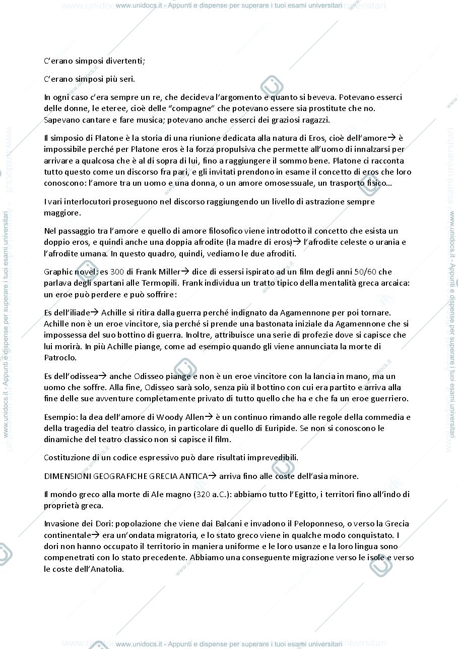 Anteprima pagina 2 — letteratura greca, appunti modulo A