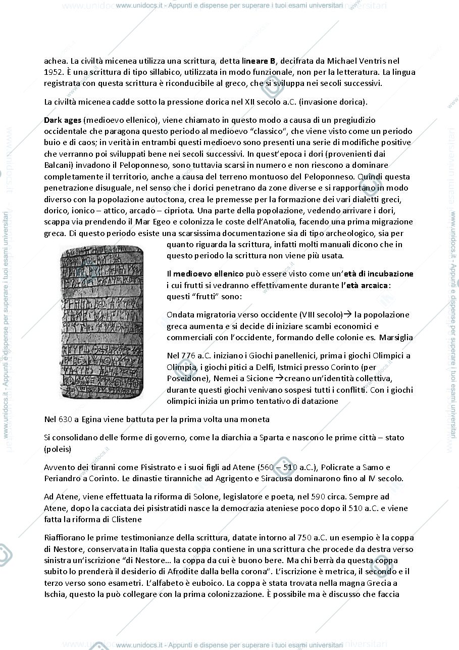 Anteprima pagina 4 — letteratura greca, appunti modulo A