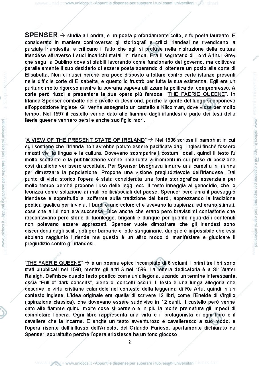 Anteprima pagina 2 — letteratura inglese  di Fantacini 