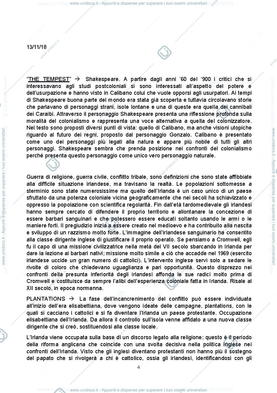 Anteprima pagina 4 — letteratura inglese  di Fantacini 