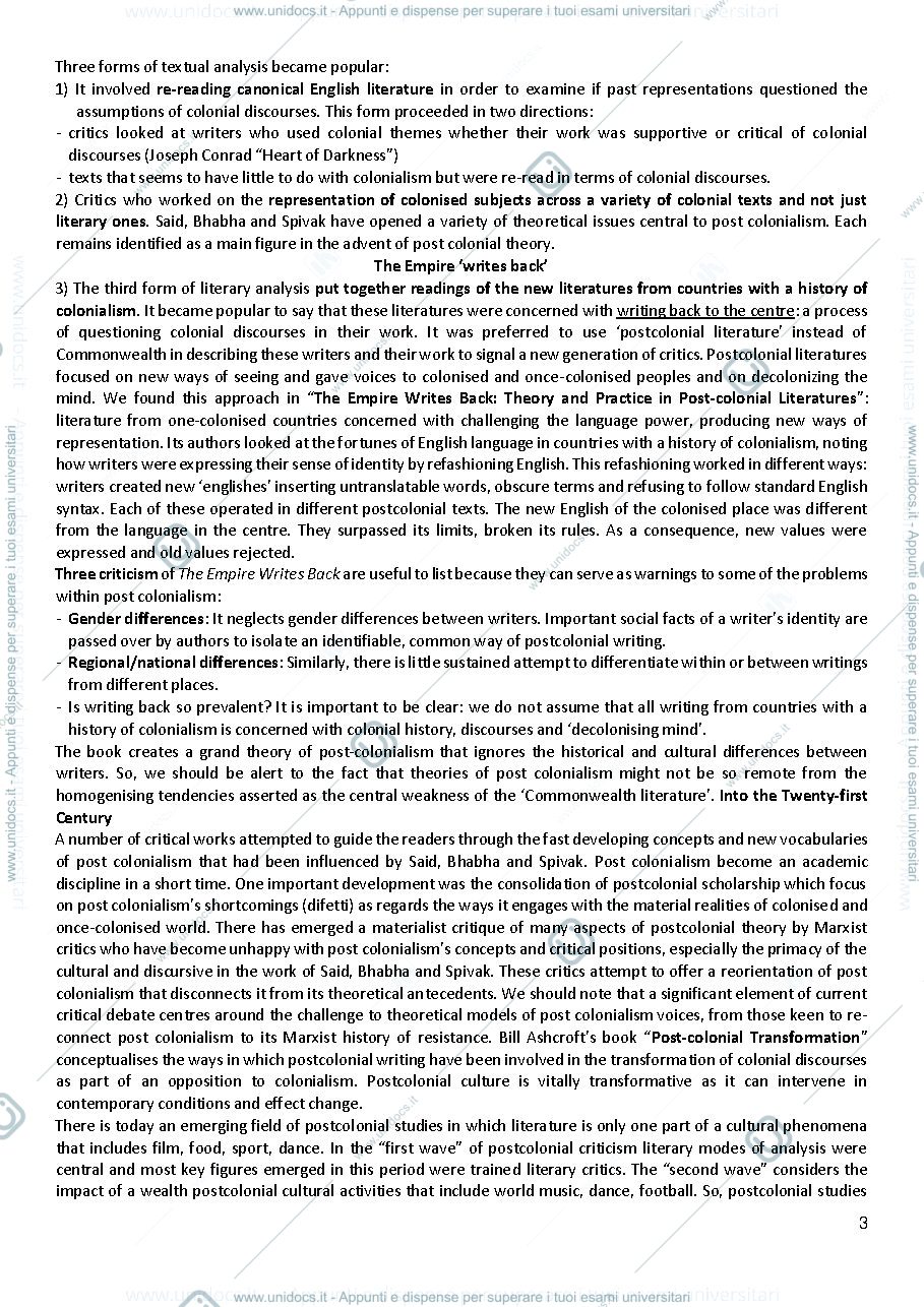 Anteprima pagina 3 — Riassunto del libro Beginning Post colonialism