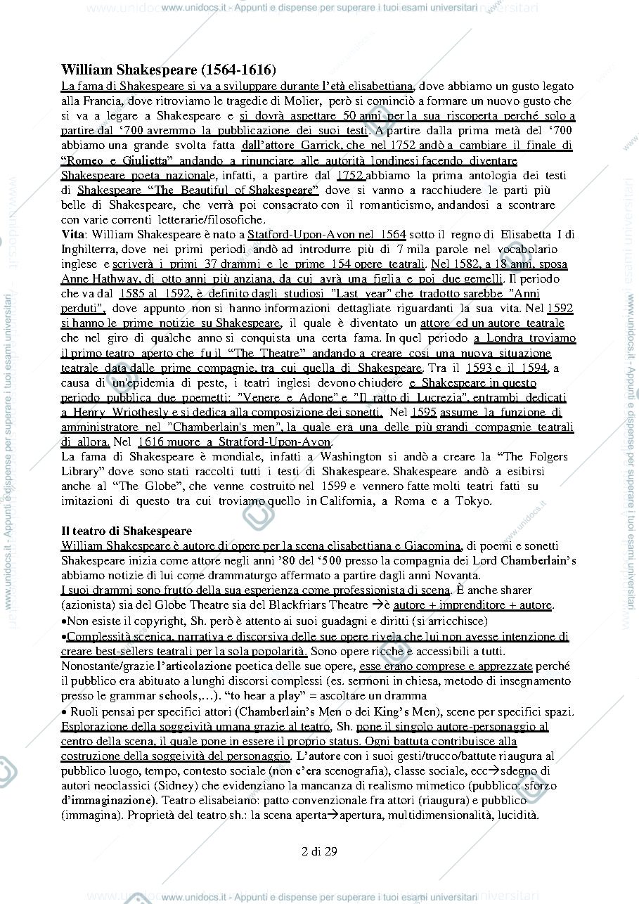 Anteprima pagina 2 — Letteratura Inglese