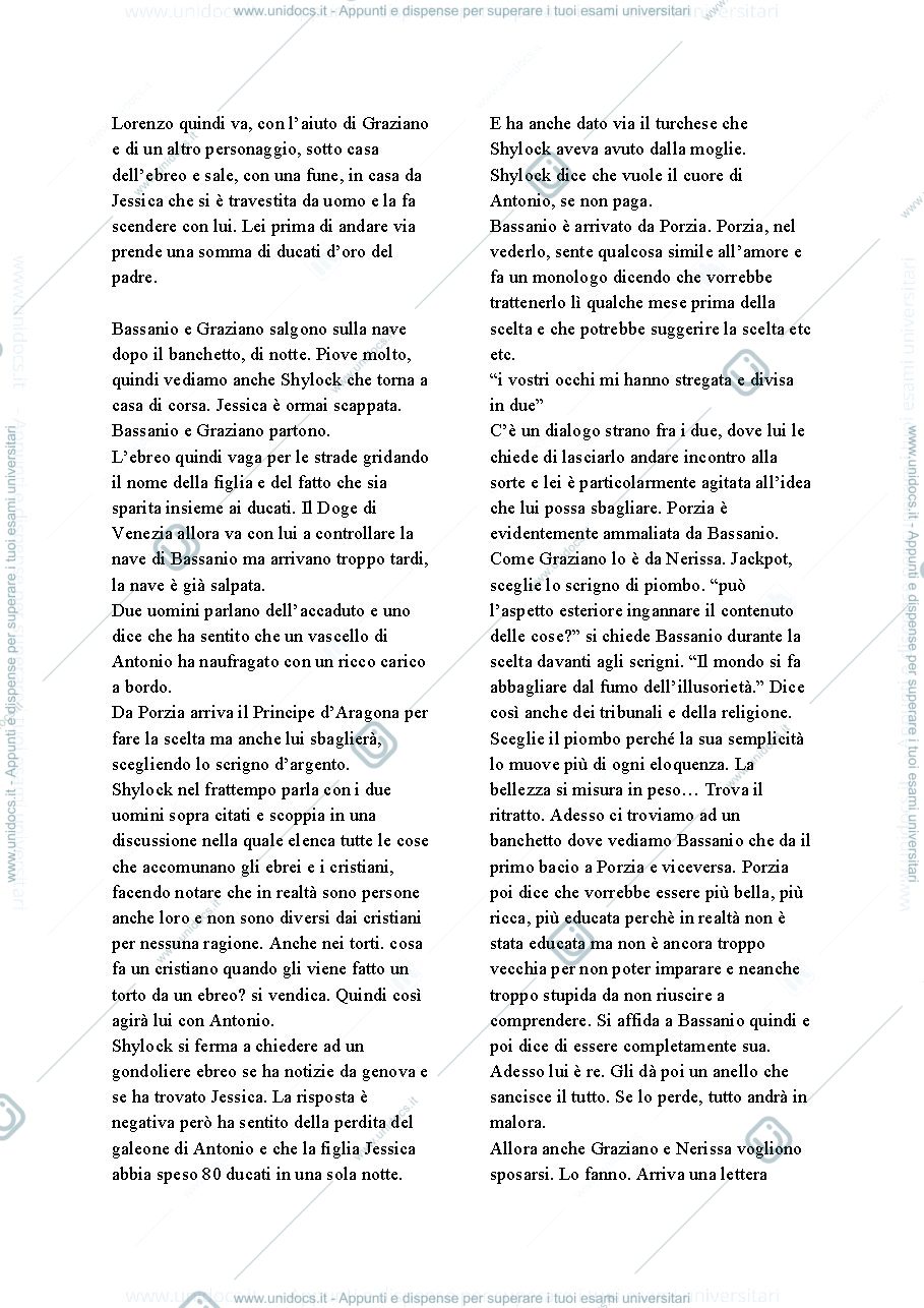 Anteprima pagina 3 — Shakespeare Il Mercante di Venezia e L'ebreo di Malta, Marlowe. Anno 2020 prof Cioni