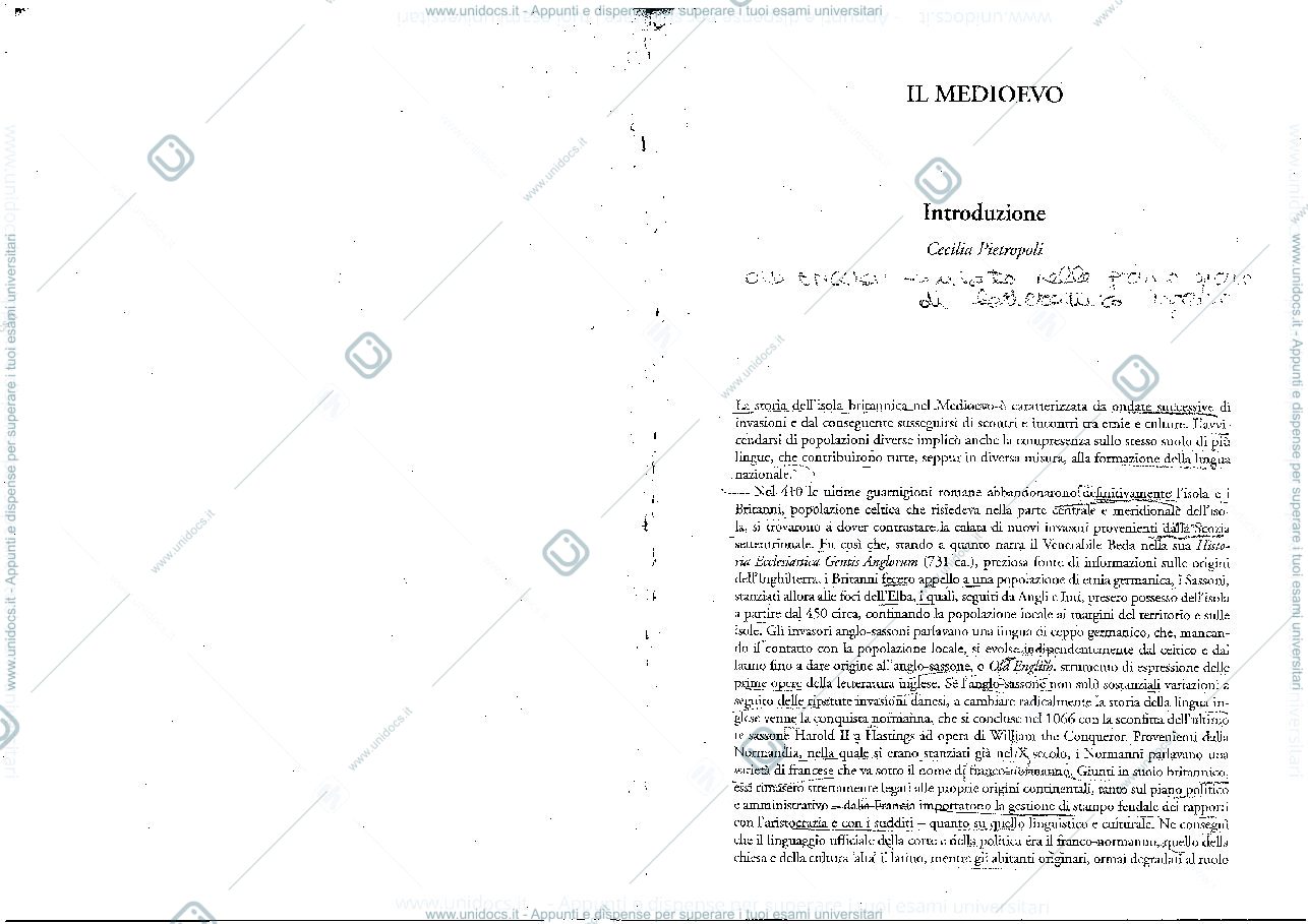 Anteprima pagina 1 — MANUALE DI LETTERATURA E CULTURA INGLESE