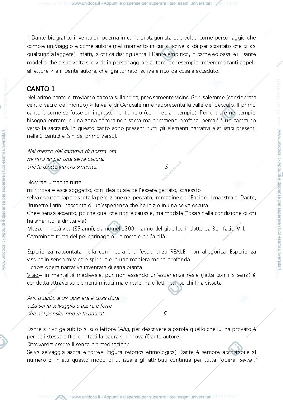 Anteprima pagina 2 — Canti I-X Inferno Dante
