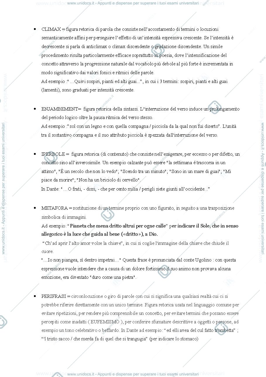 Anteprima pagina 2 — Figure retoriche divina commedia 