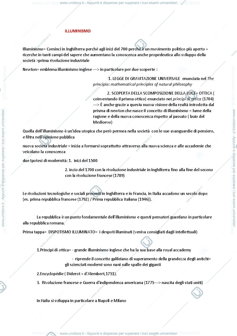 Anteprima pagina 1 — Illuminismo