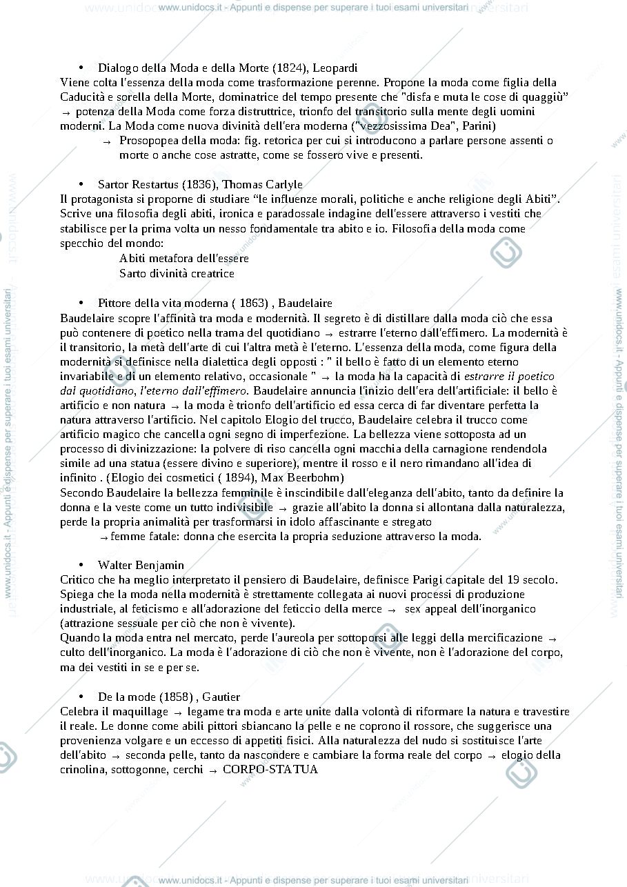 Anteprima pagina 2 — Riassunto libro "La moda nella letteratura italiana contemporanea" di Daniela Baroncini 