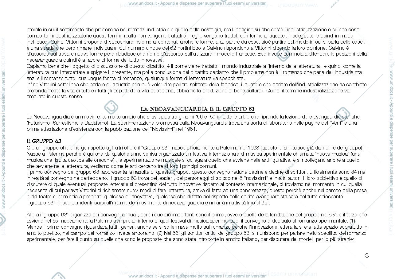 Anteprima pagina 3 — Appunti letteratura italiana 