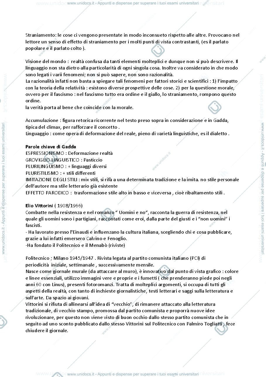 Anteprima pagina 2 — Letteratura contemporanea italiana (Lo Monaco)