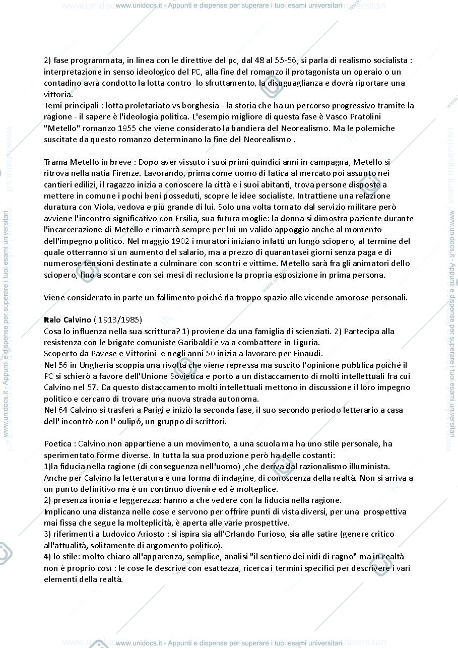 Anteprima pagina 4 — Letteratura contemporanea italiana (Lo Monaco)
