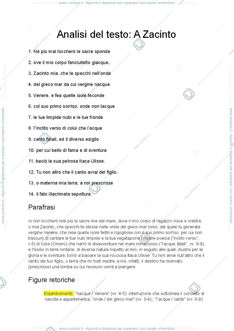 Anteprima pagina 1 — A Zacinto