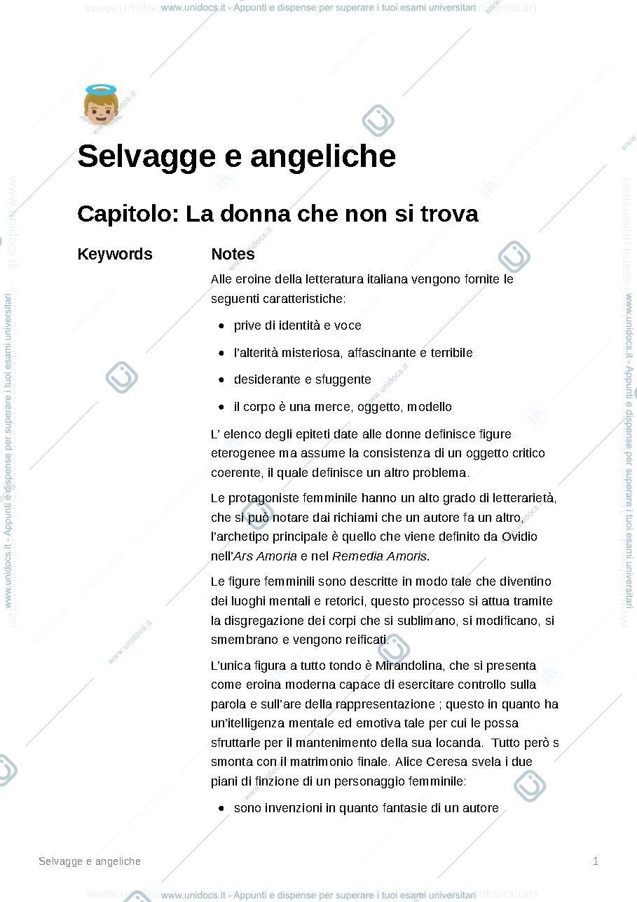 Anteprima pagina 1 — Selvagge e angeliche