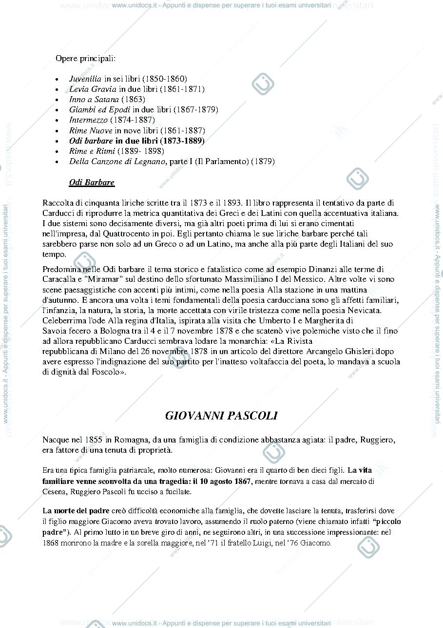 Anteprima pagina 3 — Biografie degli autori chiesti per l'esame di letteratura moderna e contemporanea
