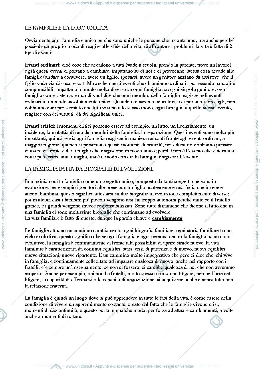 Anteprima pagina 2 — pedagogia della famiglia libro secondo semestre
