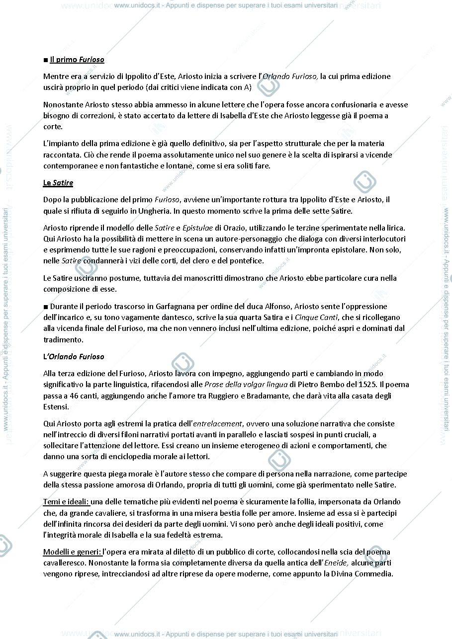 Anteprima pagina 3 — Appunti MODULO B LETTERATURA ITALIANA A (FEDI) aa. 2018/2019