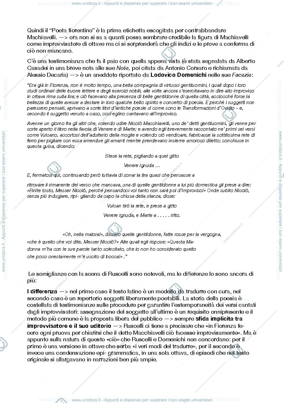 Anteprima pagina 3 — Sintesi del saggio 'Machiavelli Canterino'