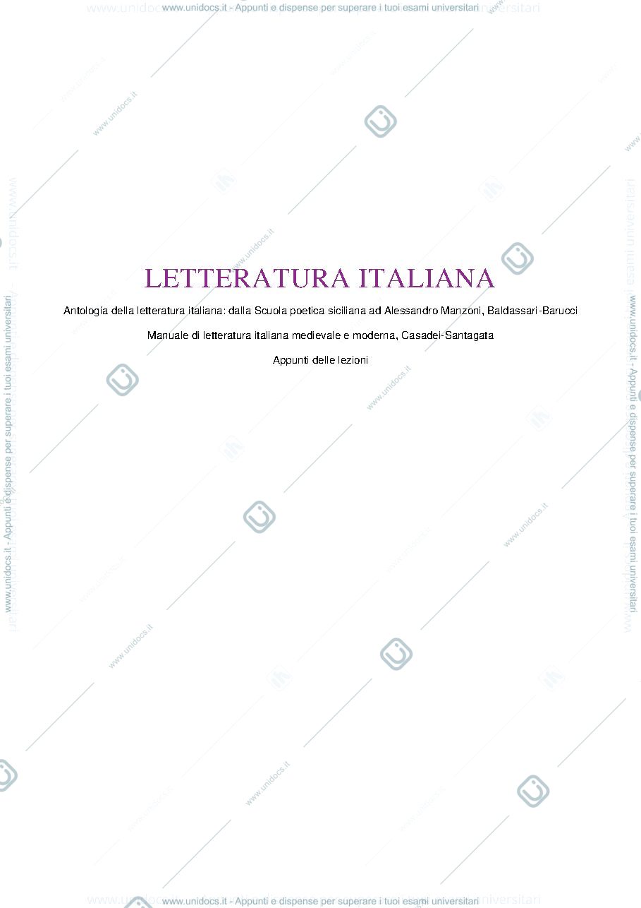 Anteprima pagina 1 —  Letteratura italiana 2023