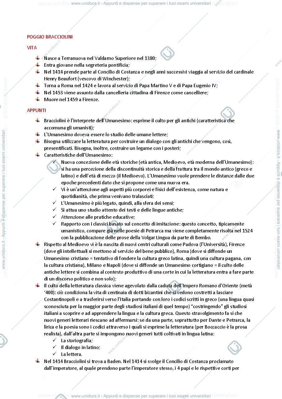 Anteprima pagina 1 — POGGIO BRACCIOLINI
