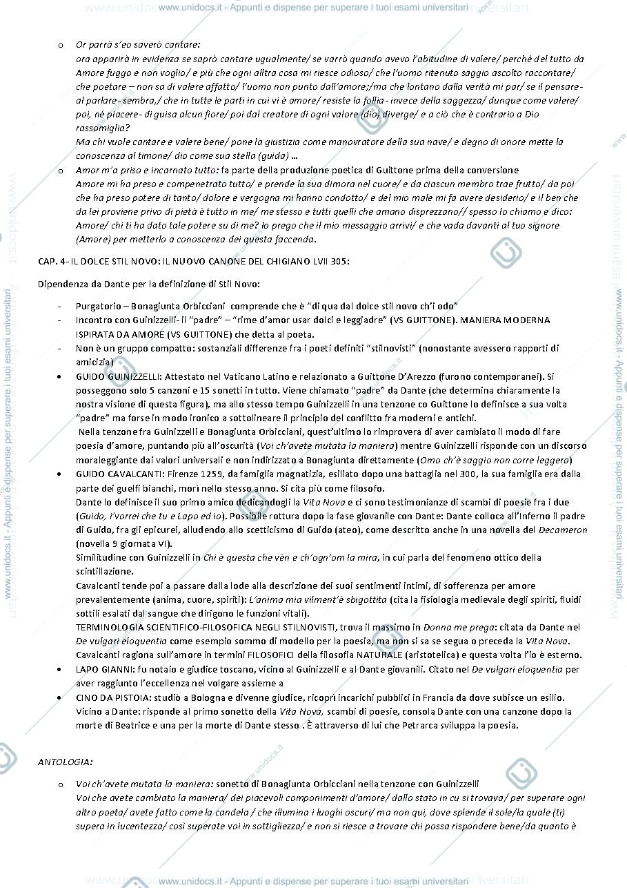 Anteprima pagina 4 — Appunti Letteratura Italiana