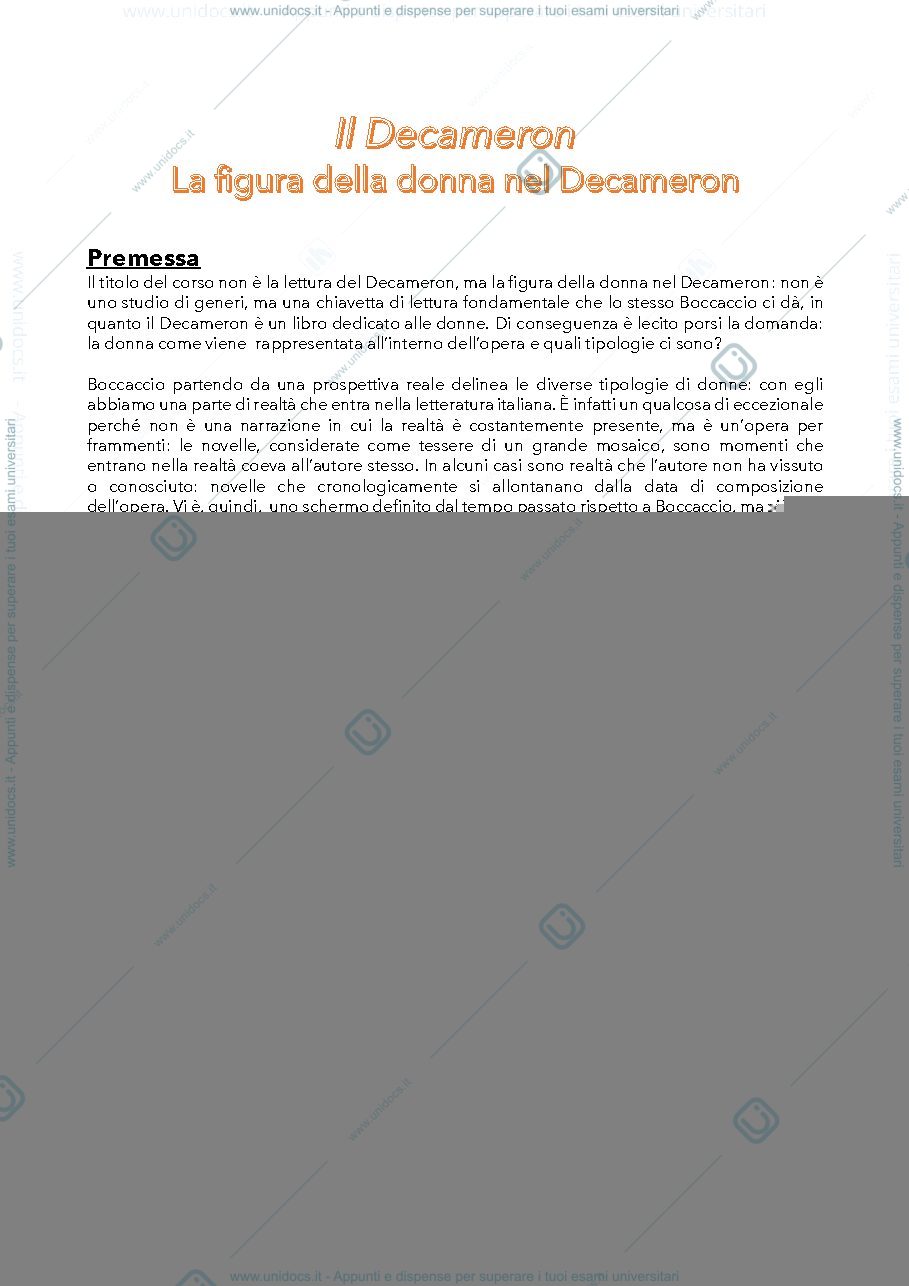 Anteprima pagina 1 — Letteratura italiana Modulo C Decameron Danzi