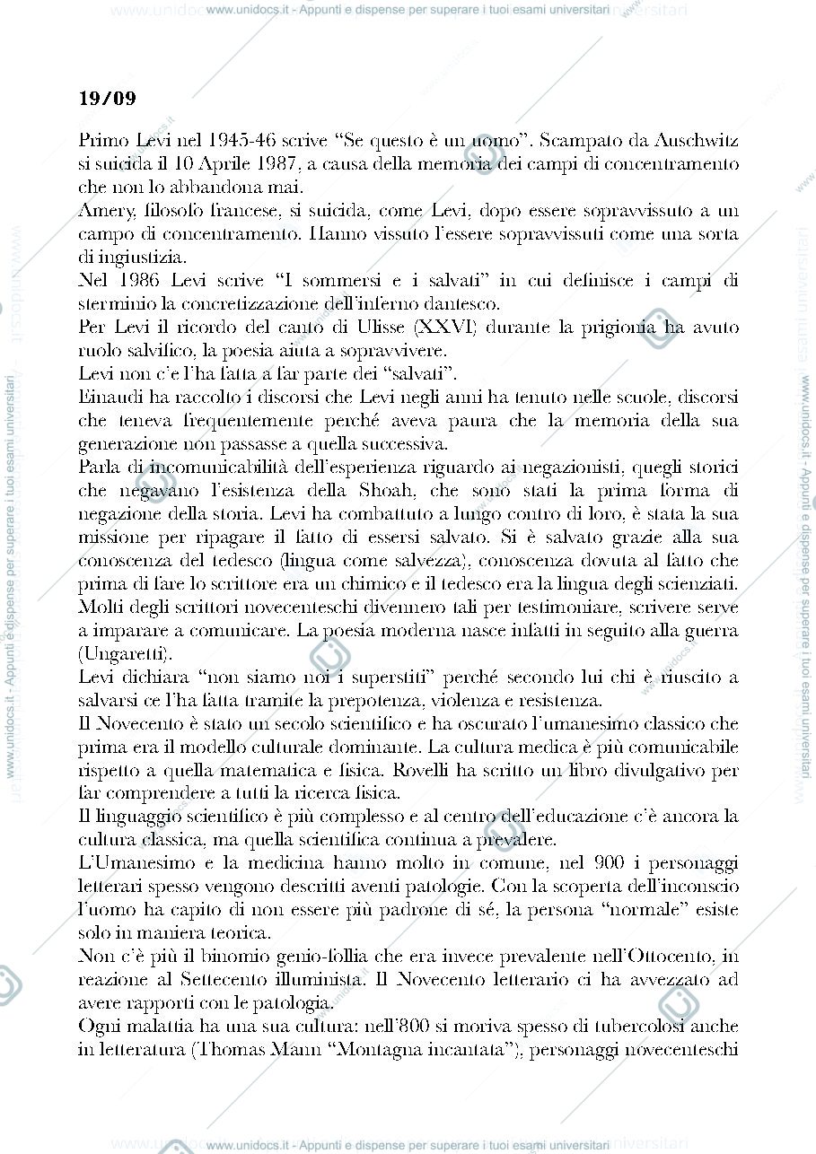 Anteprima pagina 2 — Appunti corso Letteratura italiana