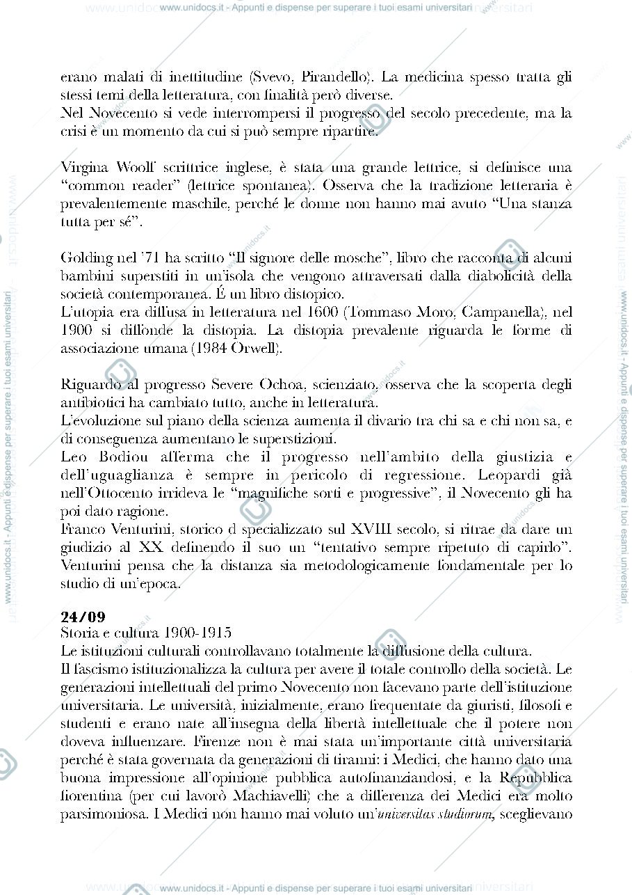 Anteprima pagina 3 — Appunti corso Letteratura italiana
