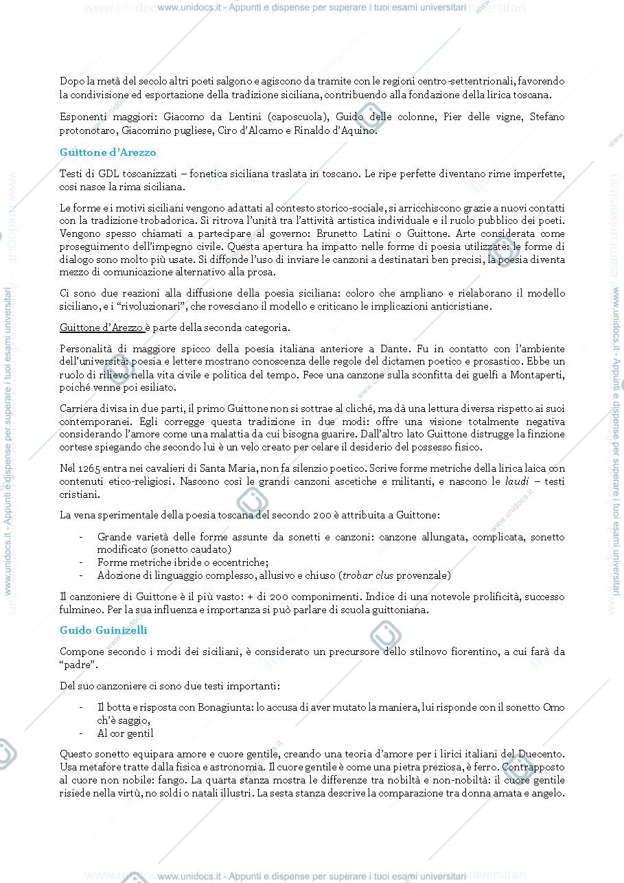 Anteprima pagina 2 — letteratura italiana per scritto
