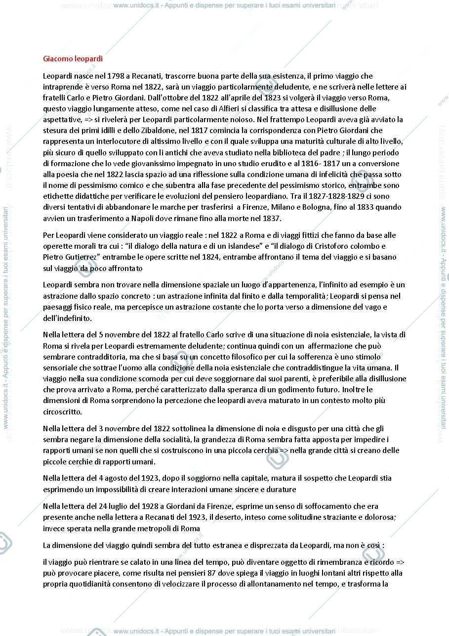Anteprima pagina 1 — GIACOMO LEOPARDI