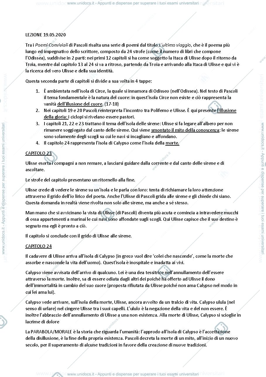 Anteprima pagina 1 — GIOVANNI PASCOLI