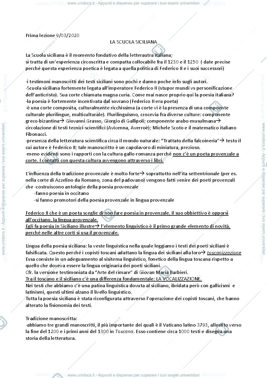 Anteprima pagina 1 — Prima lezione del corso