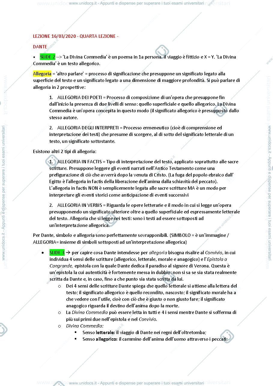 Anteprima pagina 1 — DANTE ALIGHIERI E IL VIAGGIO
