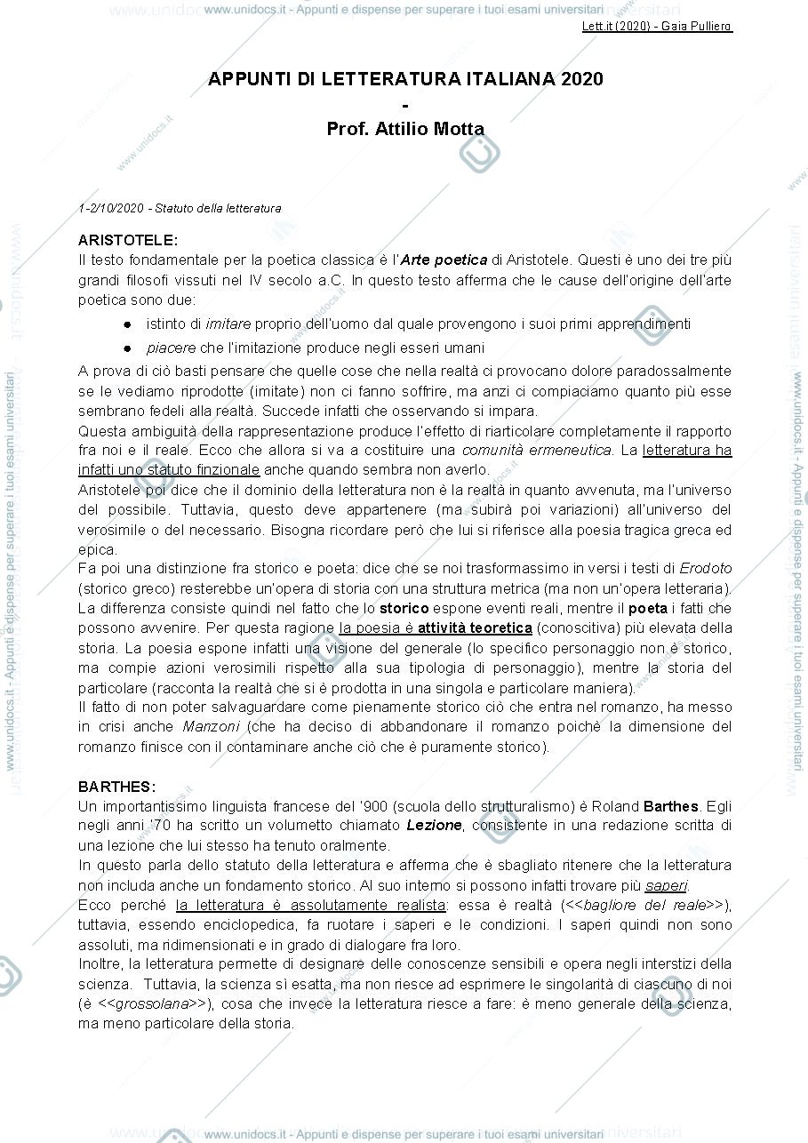 Anteprima pagina 1 — LETTERATURA ITALIA 2021-2022