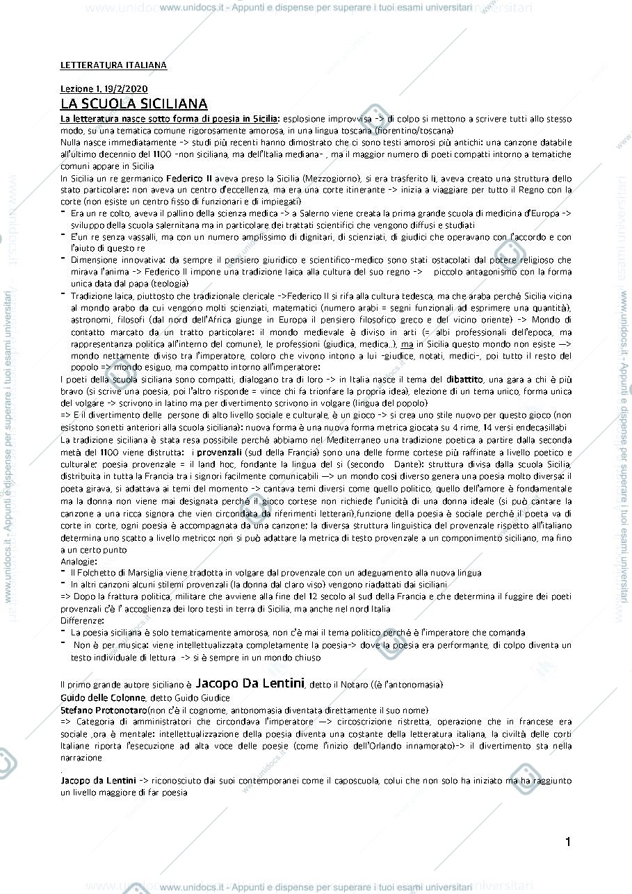 Anteprima pagina 1 — Letteratura Italiana Danzi Modulo A e B