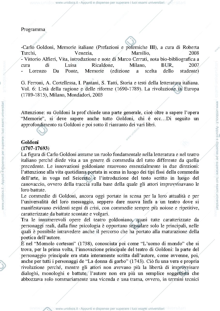 Anteprima pagina 1 — Letteratura italiana, Tavazzi 