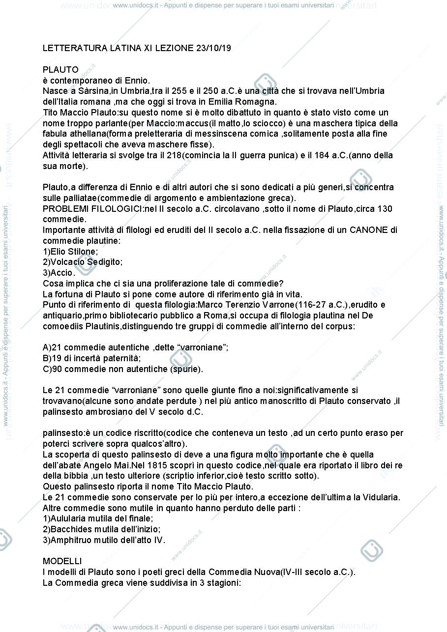Anteprima pagina 1 — Plauto, Amphitruo